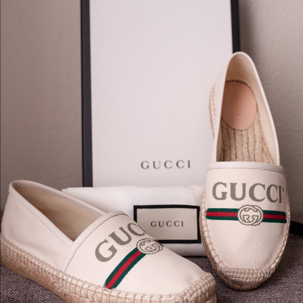 Gucci canvas espadrille, size 6.5 new with tags!!!